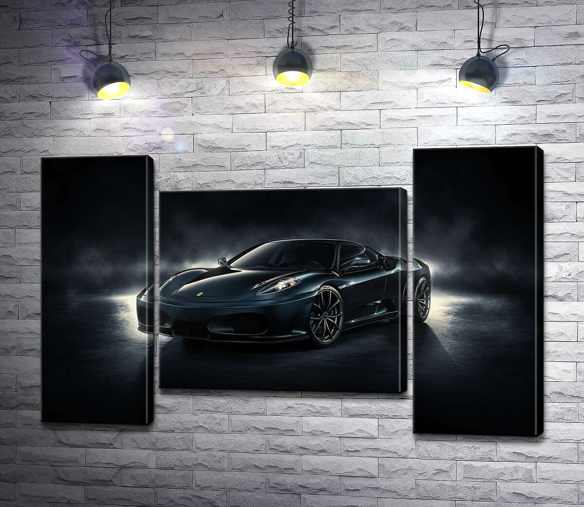 модульна картина Чорна благородність автомобіля Ferrari F430 (Модуль №11)