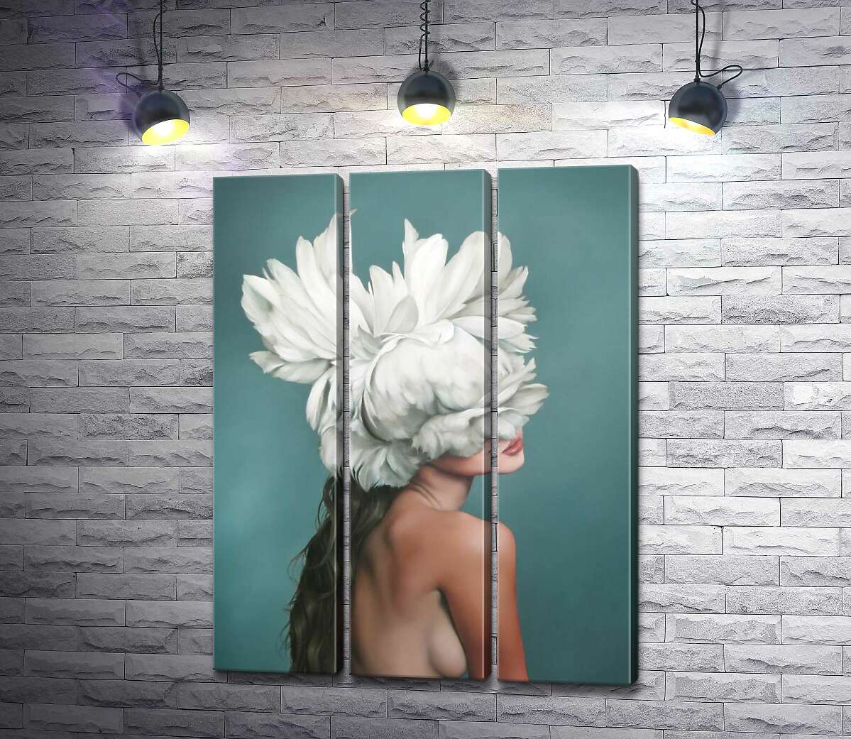 модульна картина Дівчина з квітковою головою - Емі Джадд (Amy Judd)