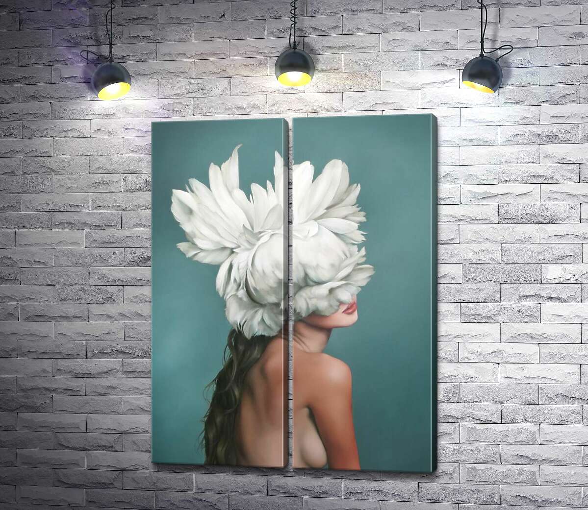 модульная картина Девушка с цветочной головой – Эми Джадд (Amy Judd)