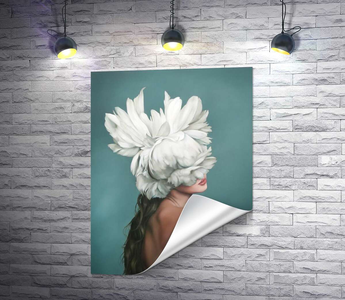печать Девушка с цветочной головой – Эми Джадд (Amy Judd)
