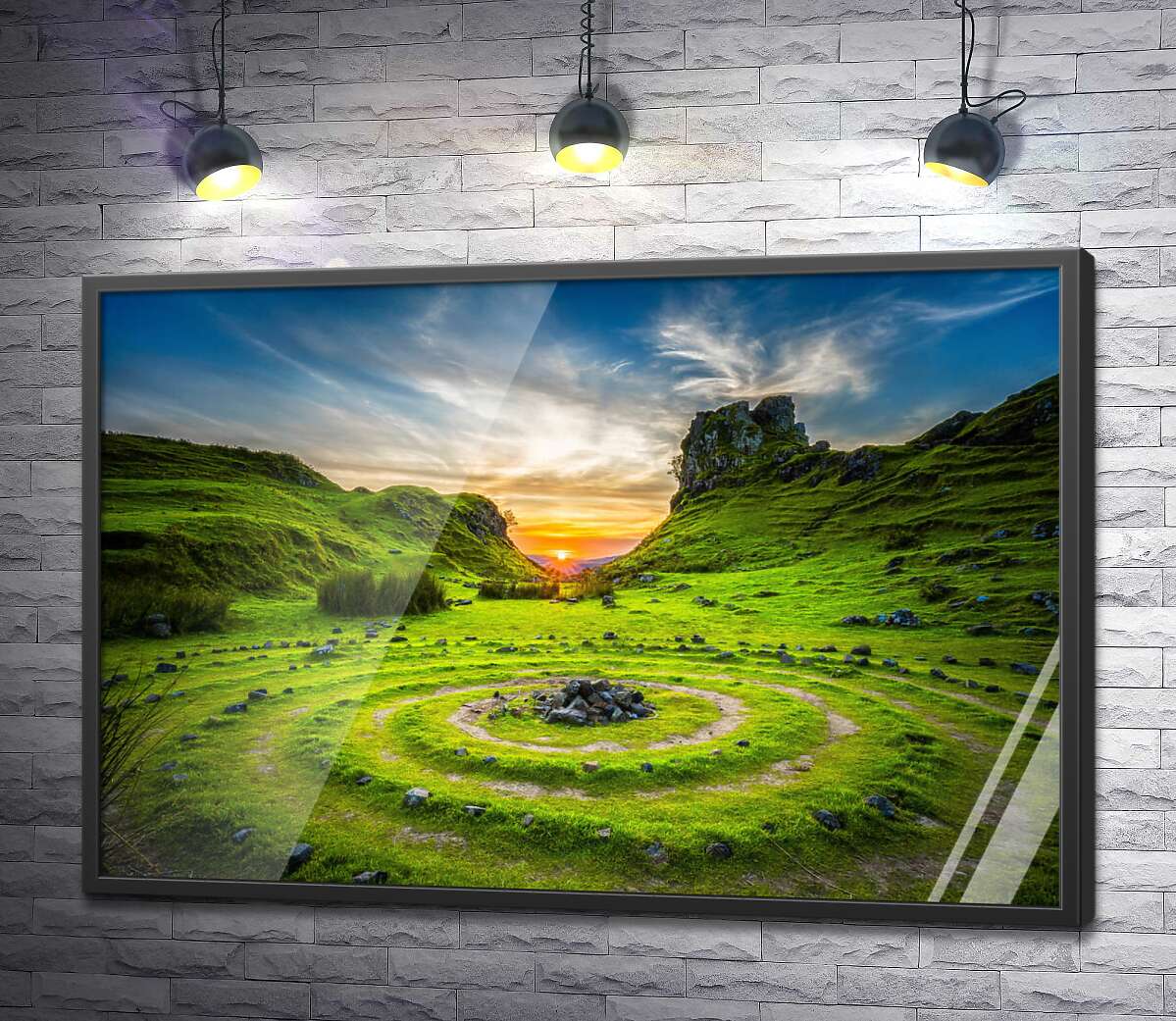 постер Загадкові круги на смарагдовій траві в долині Фей (The Fairy Glen)