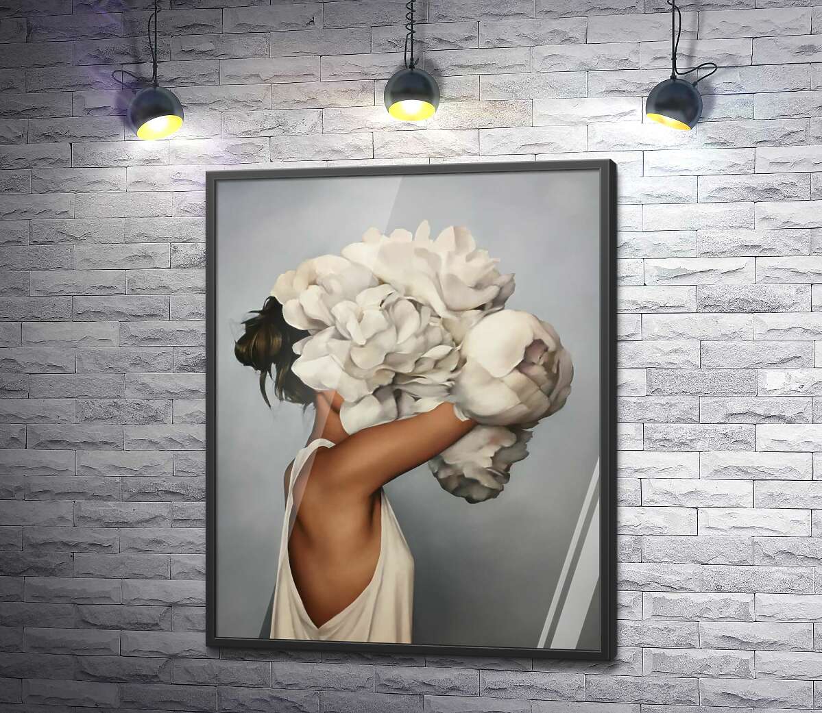 постер Девушка с букетом пионов - Эми Джадд (Amy Judd)