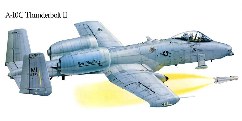 картина-постер Штурмовик Fairchild-Republic A-10C Thunderbolt II производства США