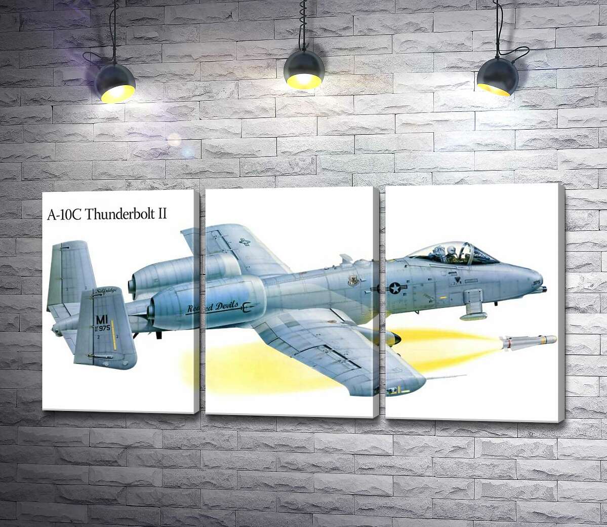 модульна картина Штурмовик Fairchild-Republic A-10C Thunderbolt II виробництва США