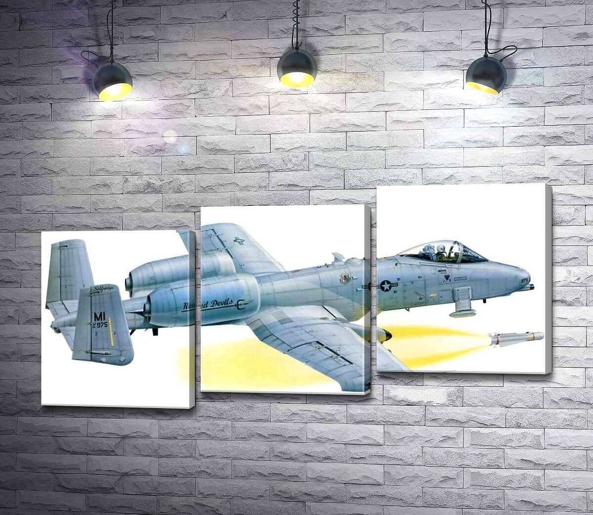 модульна картина Штурмовик Fairchild-Republic A-10C Thunderbolt II виробництва США (Модуль №14)