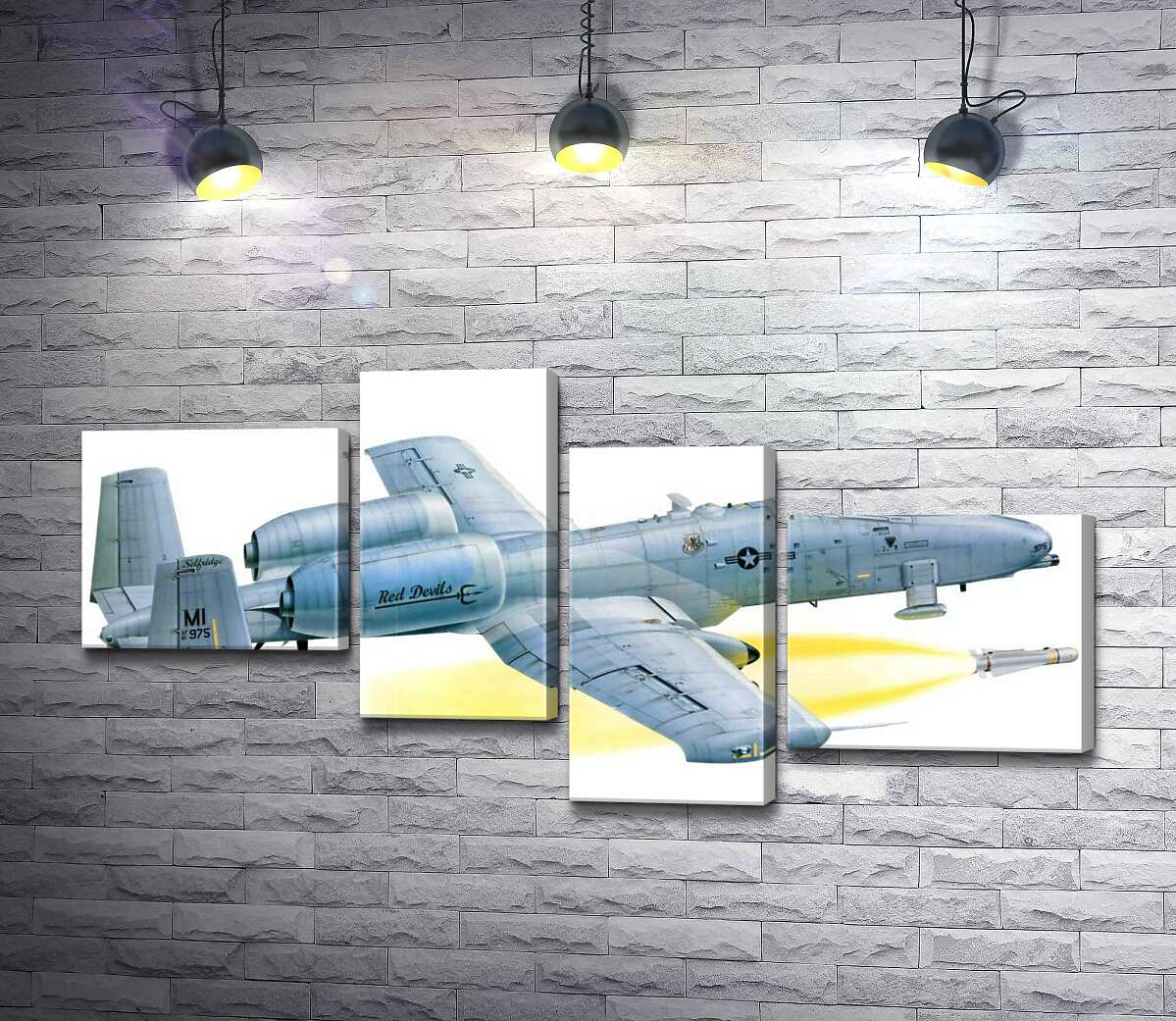 модульна картина Штурмовик Fairchild-Republic A-10C Thunderbolt II виробництва США (Модуль №21)