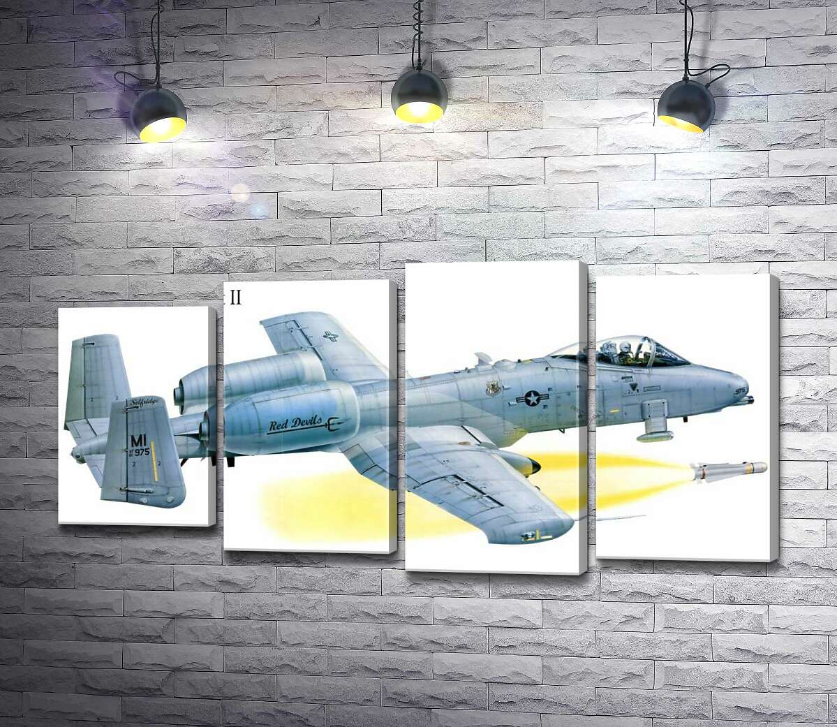 модульная картина Штурмовик Fairchild-Republic A-10C Thunderbolt II производства США (Модуль №3)