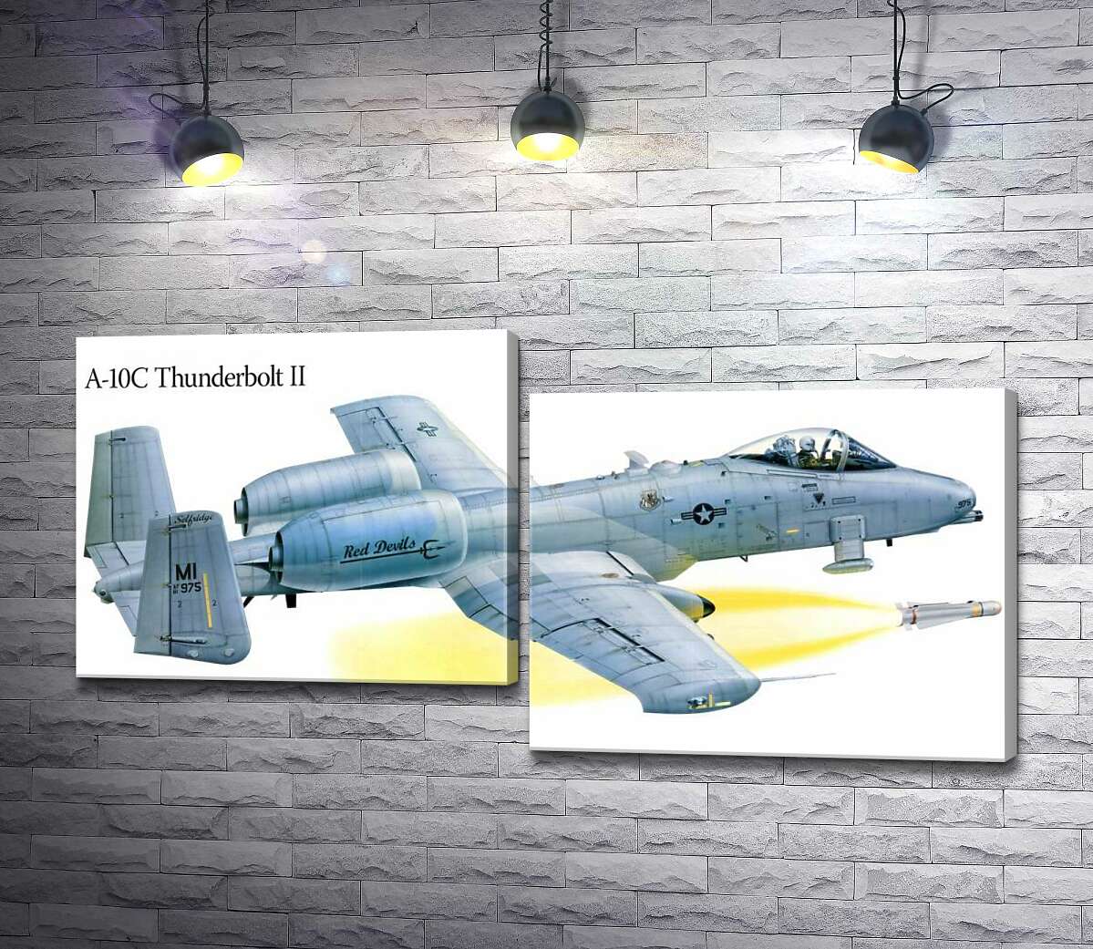 модульная картина Штурмовик Fairchild-Republic A-10C Thunderbolt II производства США (Модуль №9)