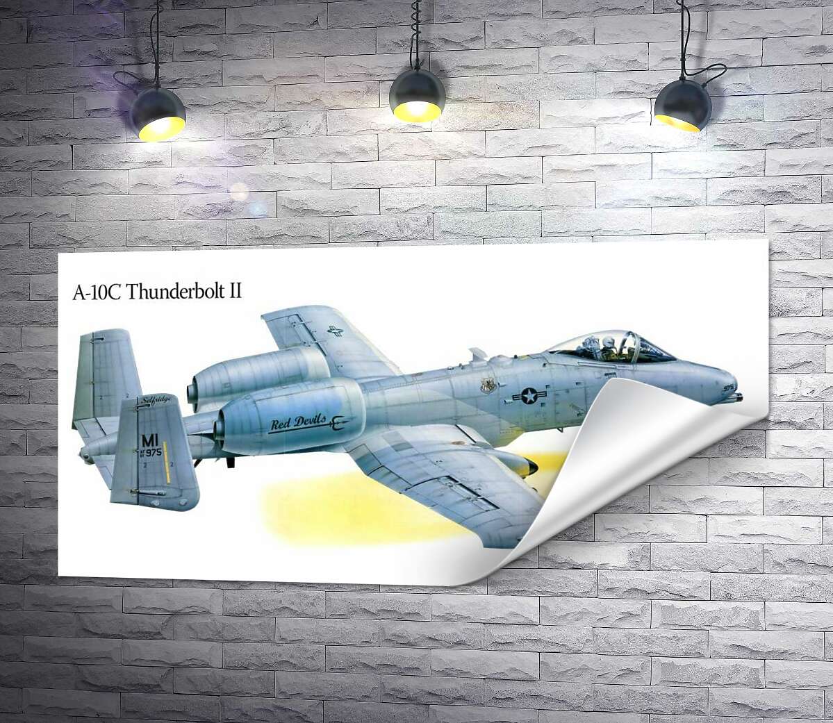 друк Штурмовик Fairchild-Republic A-10C Thunderbolt II виробництва США