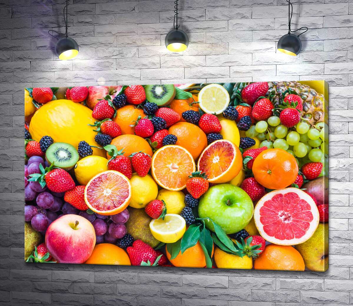 картина Цветной рай ягод и фруктов