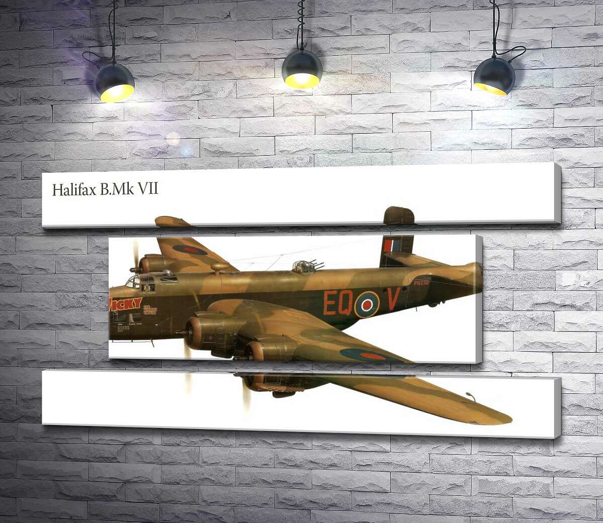 модульна картина Британський бомбардувальник Handley Page Halifax (Модуль №18)