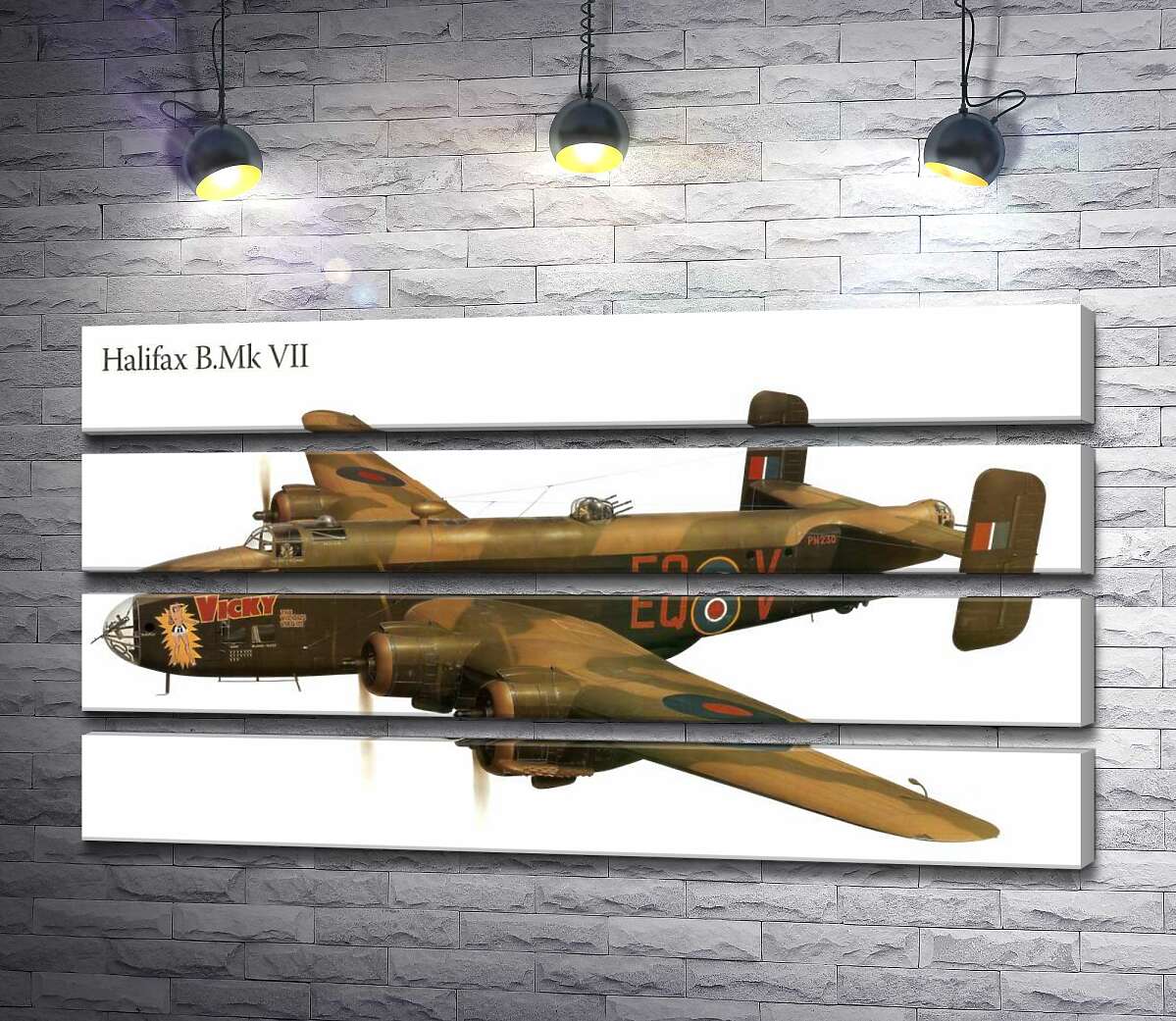 модульна картина Британський бомбардувальник Handley Page Halifax (Модуль №22)