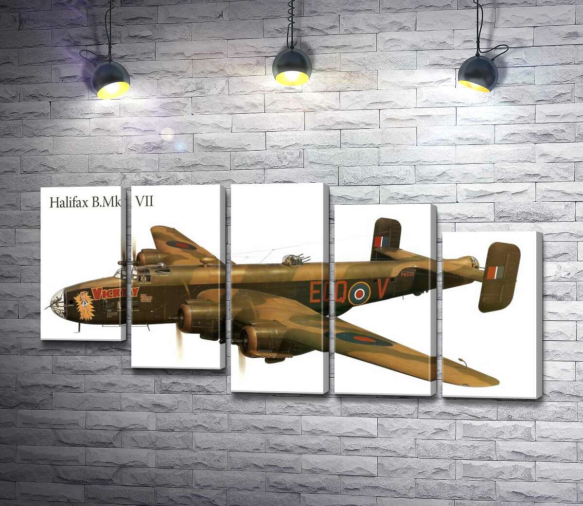 модульна картина Британський бомбардувальник Handley Page Halifax (Модуль №28)
