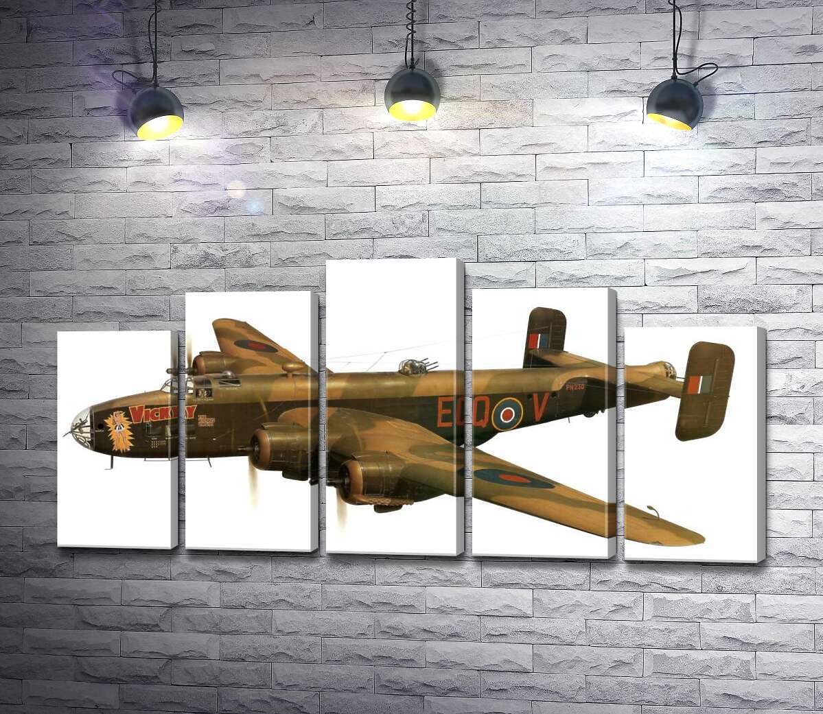 модульная картина Британский бомбардировщик Handley Page Halifax (Модуль №29)