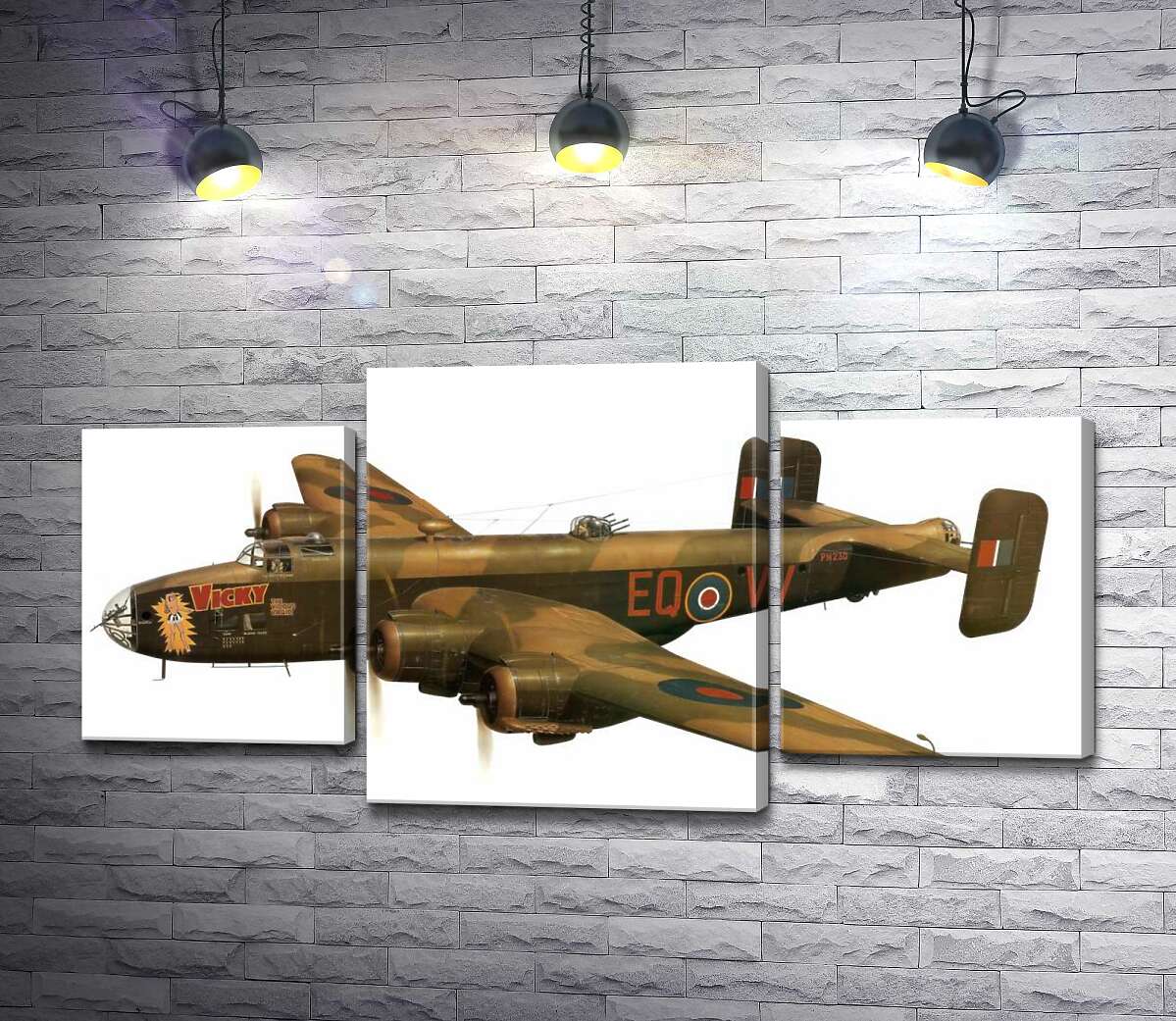 модульна картина Британський бомбардувальник Handley Page Halifax (Модуль №10)