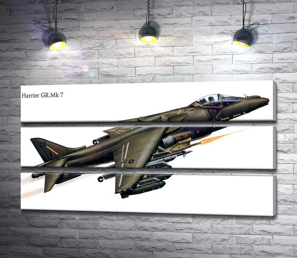 модульная картина Новый британский штурмовик McDonnell Douglas Harrier II GR.7 (Модуль №15)