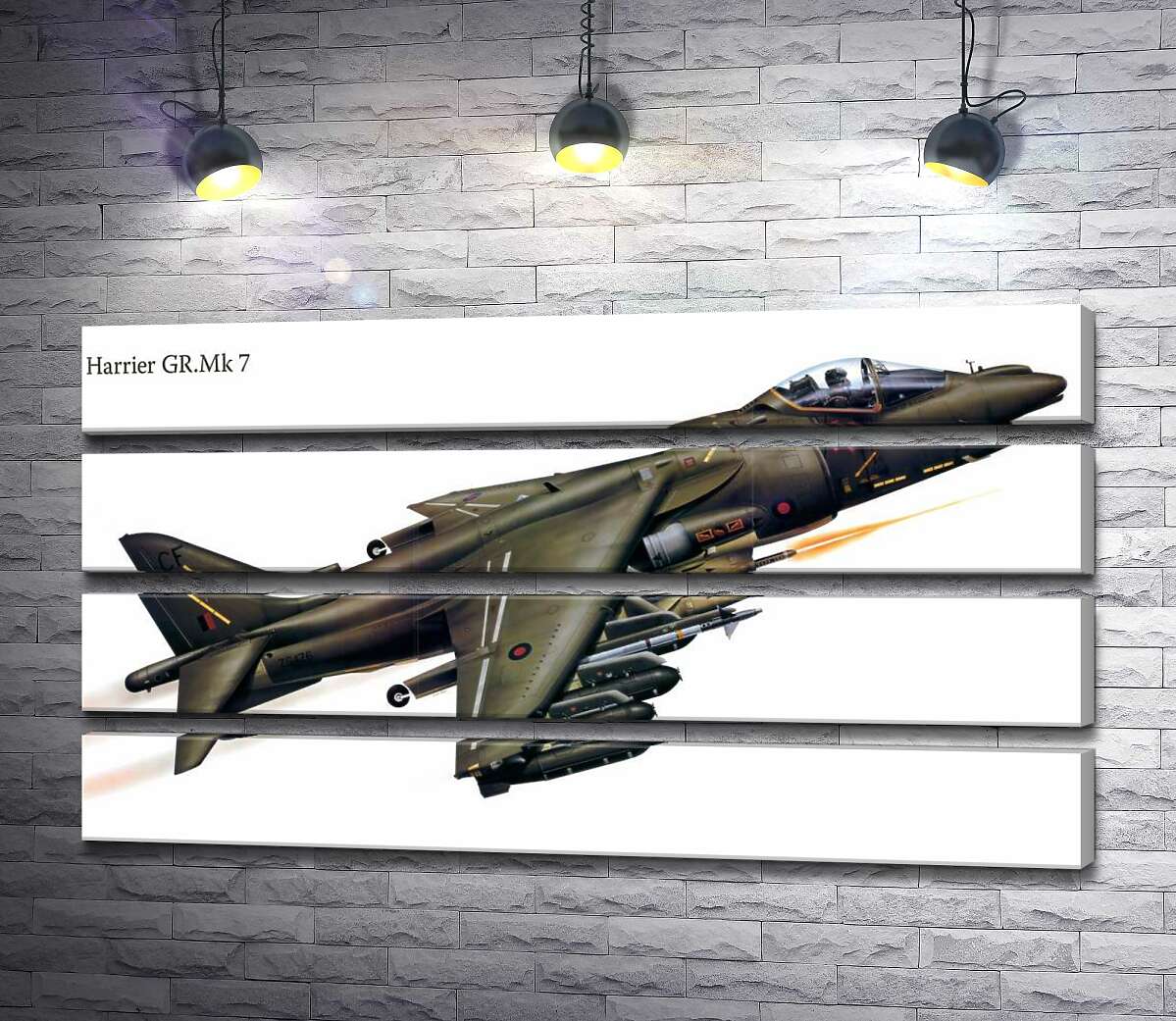 модульная картина Новый британский штурмовик McDonnell Douglas Harrier II GR.7 (Модуль №22)