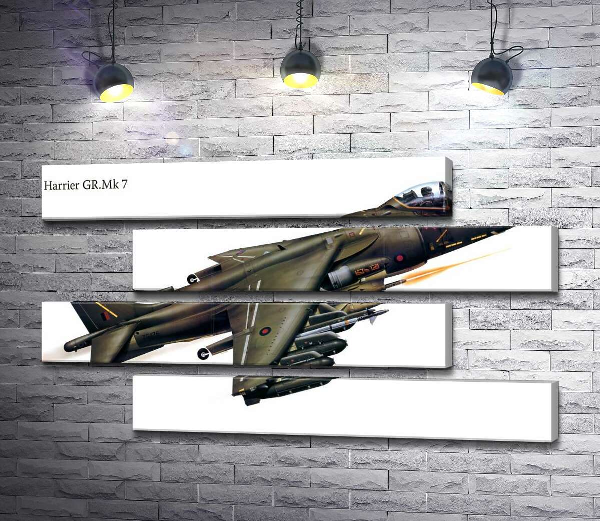 модульна картина Новий британський штурмовик McDonnell Douglas Harrier II GR.7 (Модуль №23)
