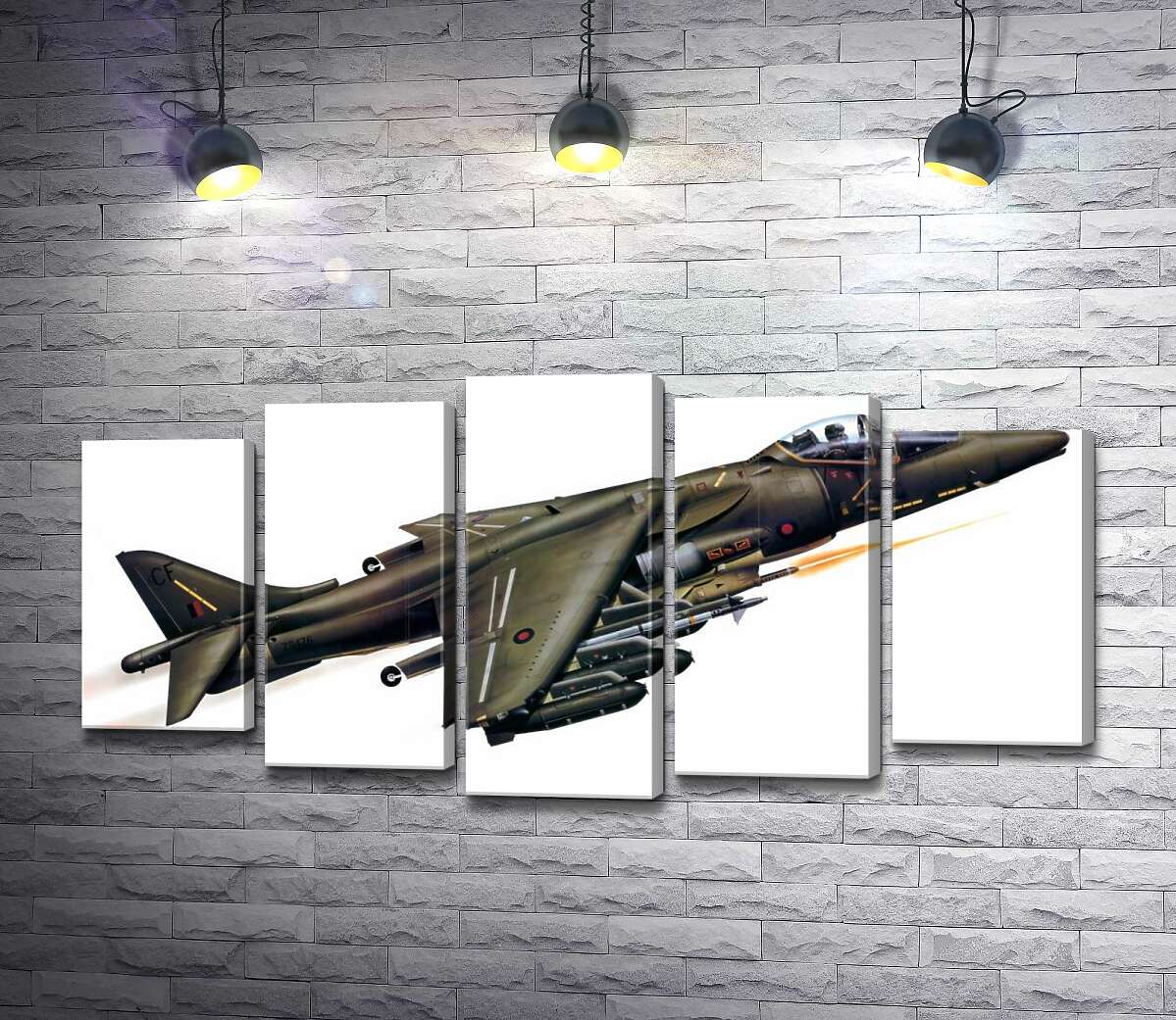 модульна картина Новий британський штурмовик McDonnell Douglas Harrier II GR.7 (Модуль №4)