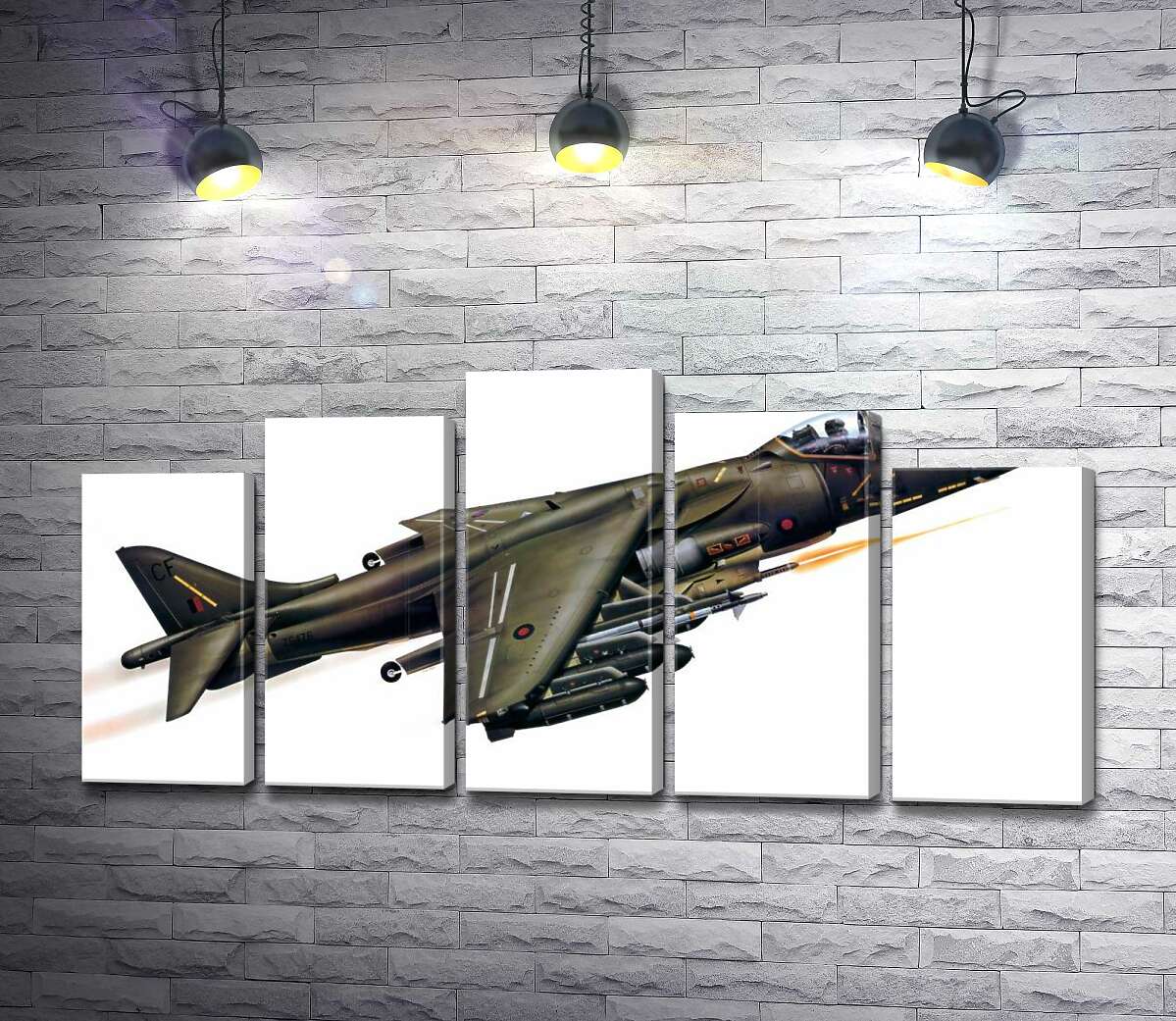 модульна картина Новий британський штурмовик McDonnell Douglas Harrier II GR.7 (Модуль №29)