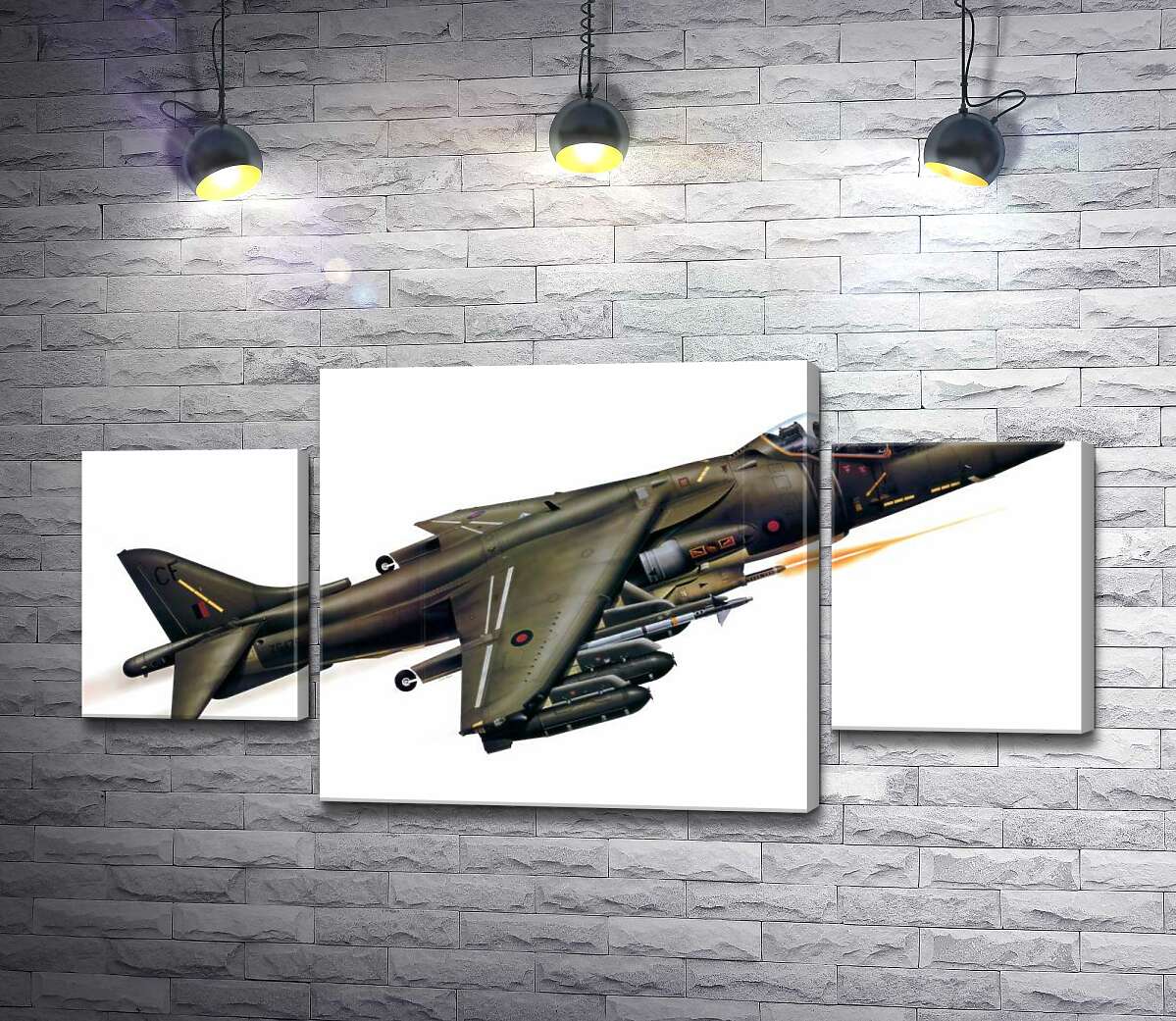 модульная картина Новый британский штурмовик McDonnell Douglas Harrier II GR.7 (Модуль №5)