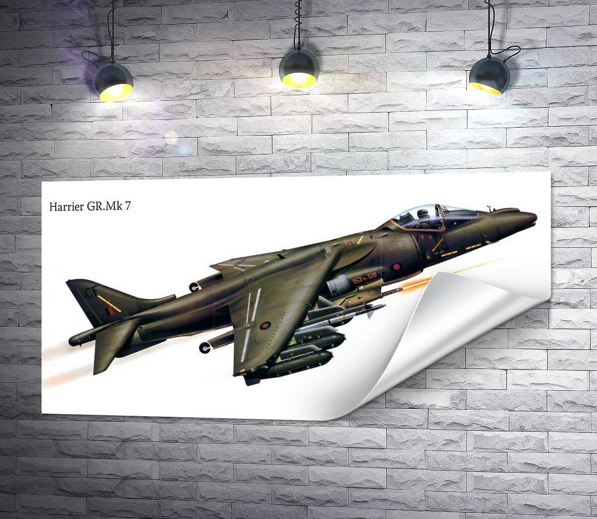 печать Новый британский штурмовик McDonnell Douglas Harrier II GR.7