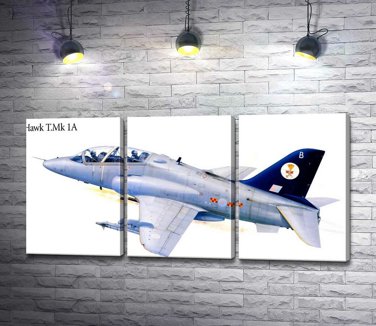 модульна картина Британський легкий штурмовик Hawker Siddeley Hawk 1А