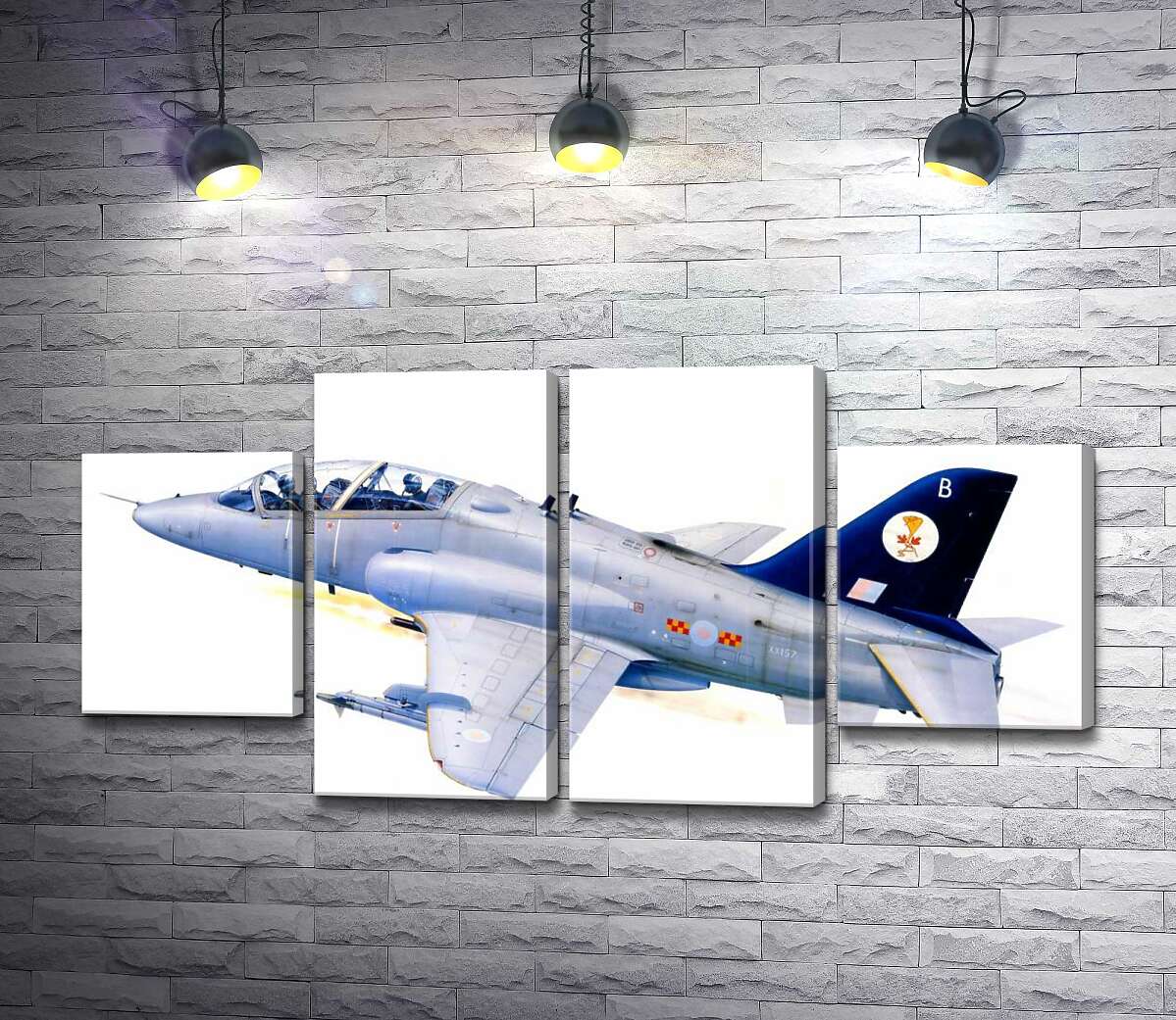 модульная картина Британский легкий штурмовик Hawker Siddeley Hawk 1А (Модуль №20)
