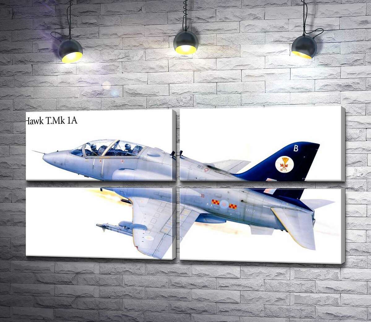 модульна картина Британський легкий штурмовик Hawker Siddeley Hawk 1А (Модуль №25)