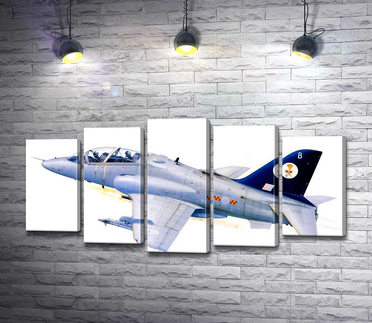 модульная картина Британский легкий штурмовик Hawker Siddeley Hawk 1А (Модуль №4)