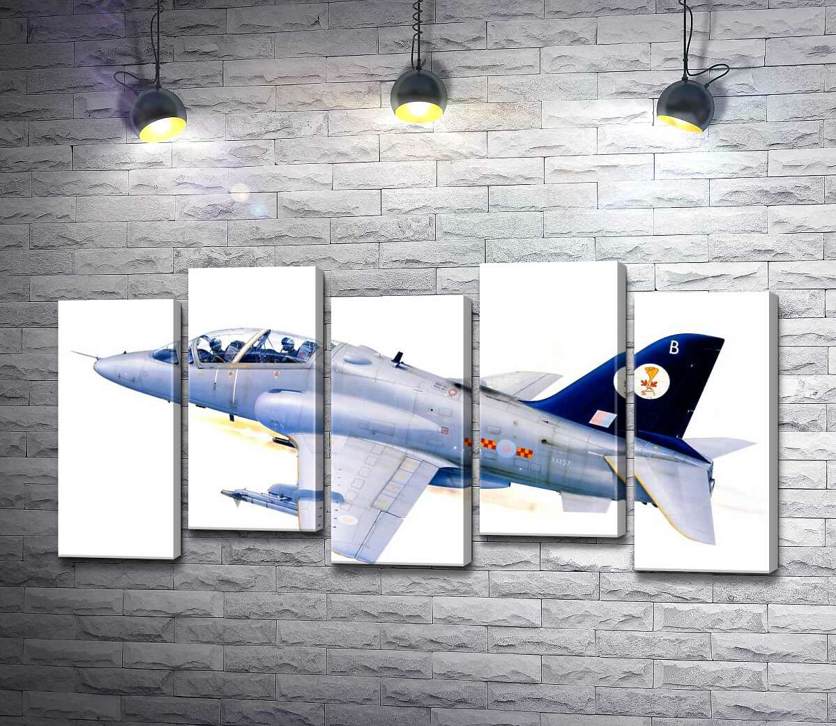 модульная картина Британский легкий штурмовик Hawker Siddeley Hawk 1А (Модуль №30)
