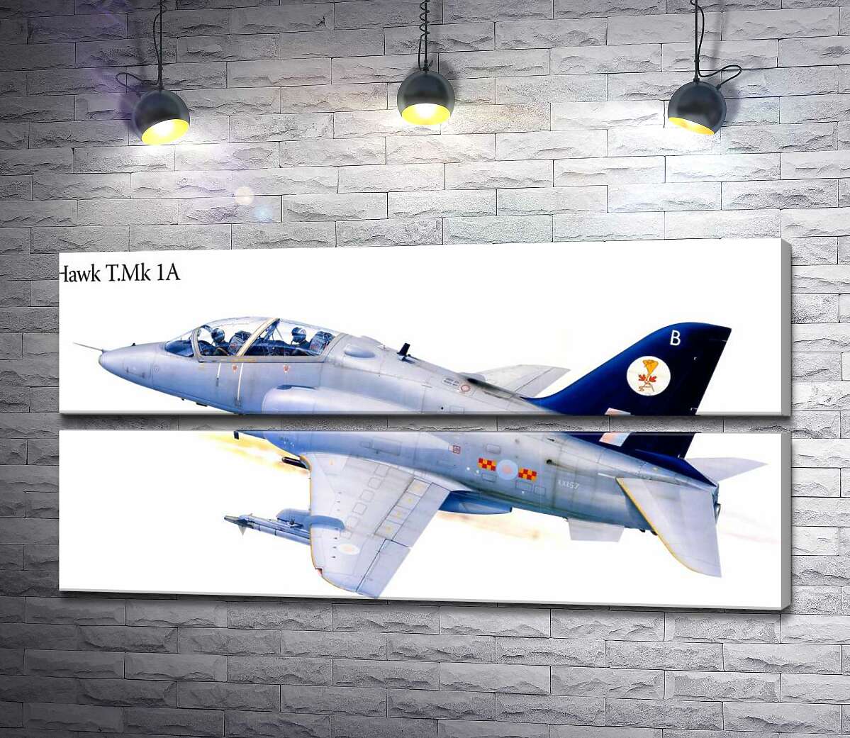 модульная картина Британский легкий штурмовик Hawker Siddeley Hawk 1А (Модуль №7)