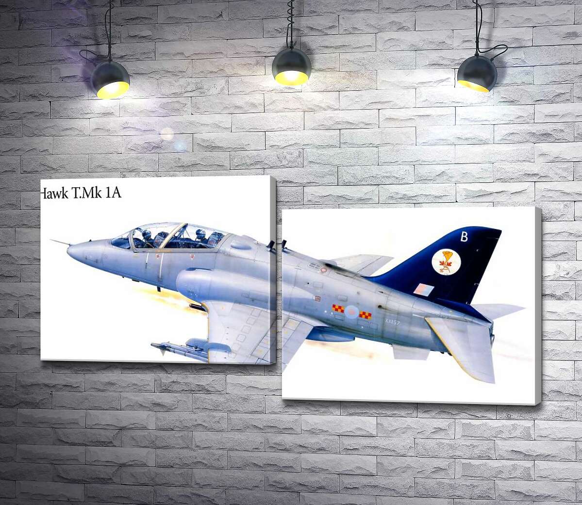 модульна картина Британський легкий штурмовик Hawker Siddeley Hawk 1А (Модуль №9)