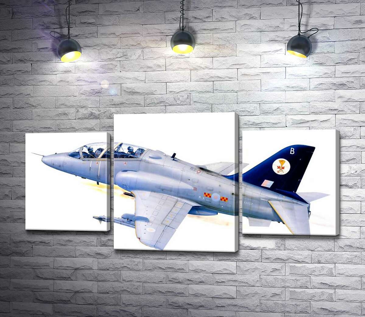 модульная картина Британский легкий штурмовик Hawker Siddeley Hawk 1А (Модуль №10)