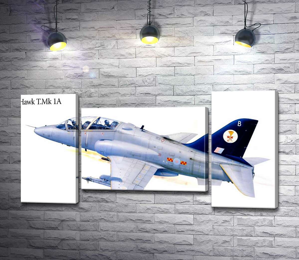 модульная картина Британский легкий штурмовик Hawker Siddeley Hawk 1А (Модуль №11)
