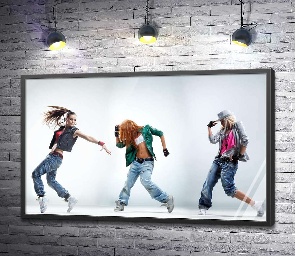 постер Хип-хоп танцовщицы в движении