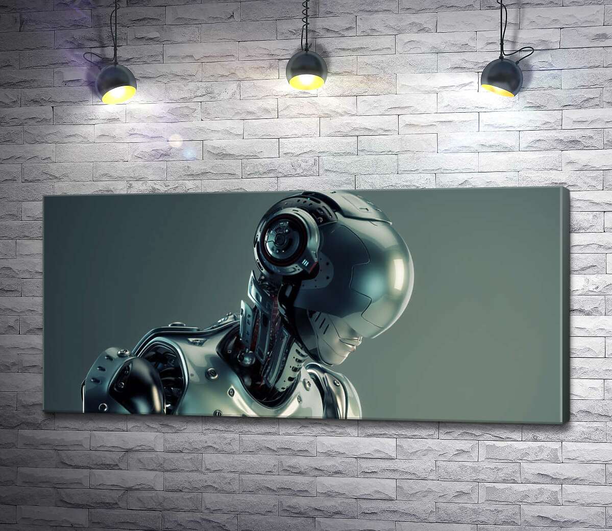 картина Силуэт человекоподобного робота