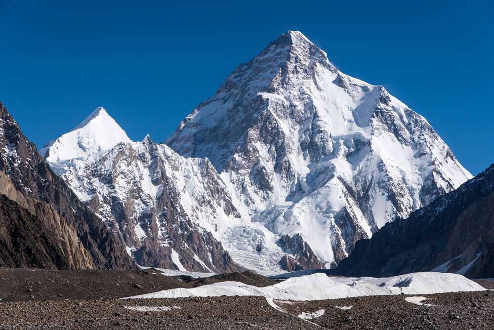 картина-постер Снежный пик горы Чогори в Гималаях