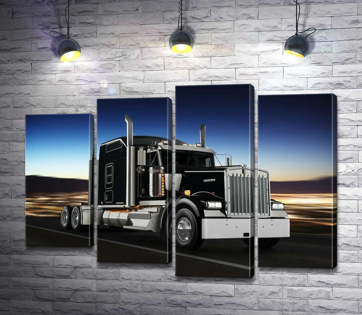 модульна картина Тягач американського виробництва компанії "Kenworth" (Модуль №3)