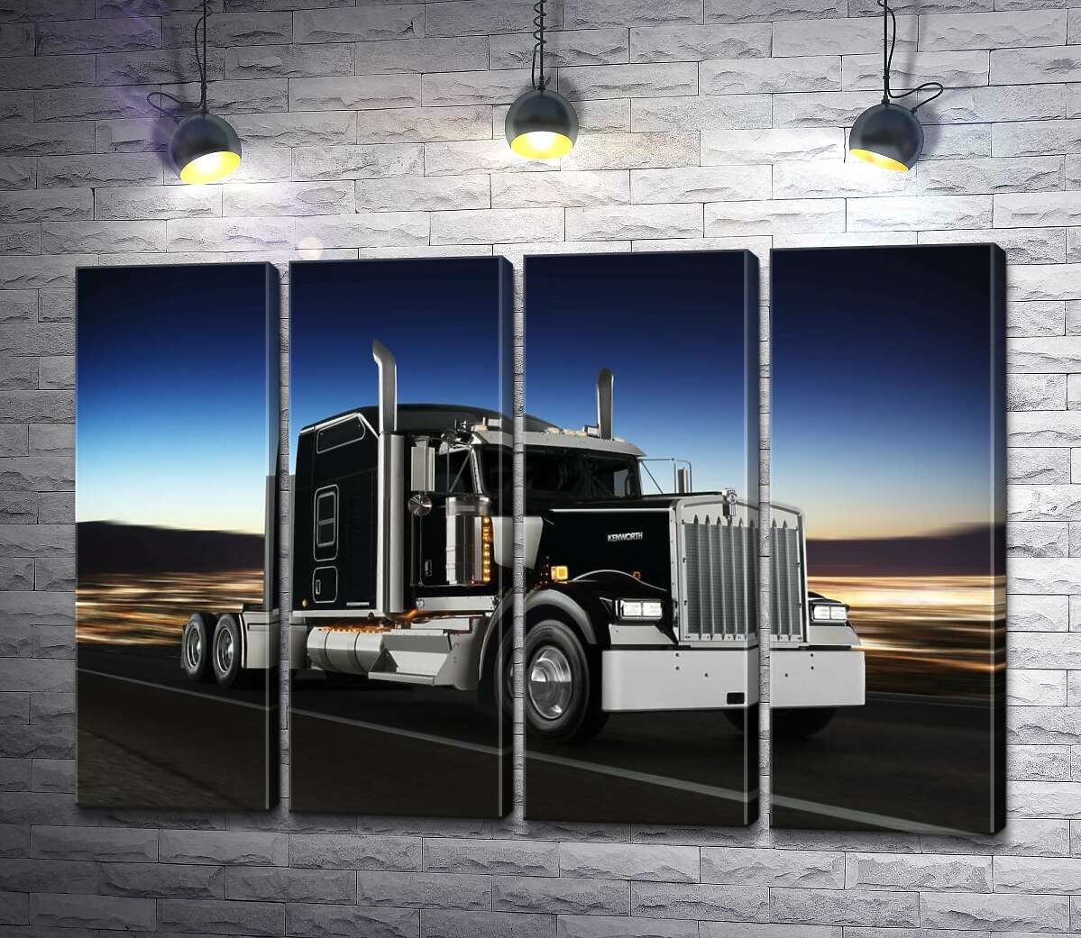 модульна картина Тягач американського виробництва компанії "Kenworth" (Модуль №24)