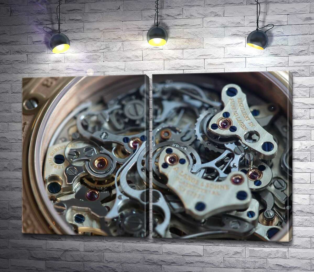 модульная картина Детали механизма часов от "A. Lange & Söhne"