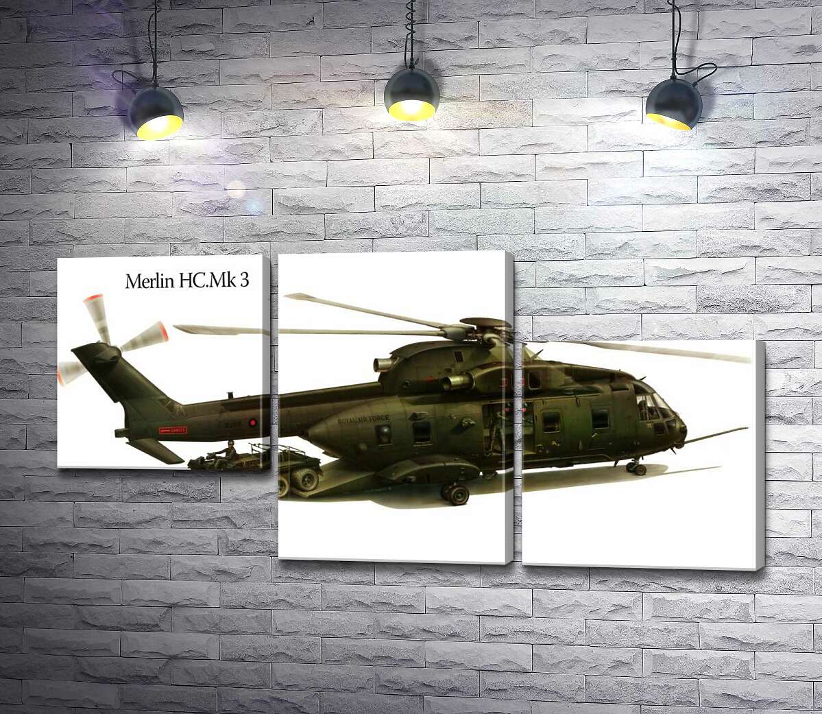 модульная картина Грузоподъемный вертолет AgustaWestland AW101/Merlin (Модуль №13)