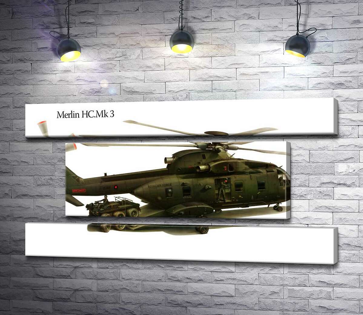 модульная картина Грузоподъемный вертолет AgustaWestland AW101/Merlin (Модуль №18)
