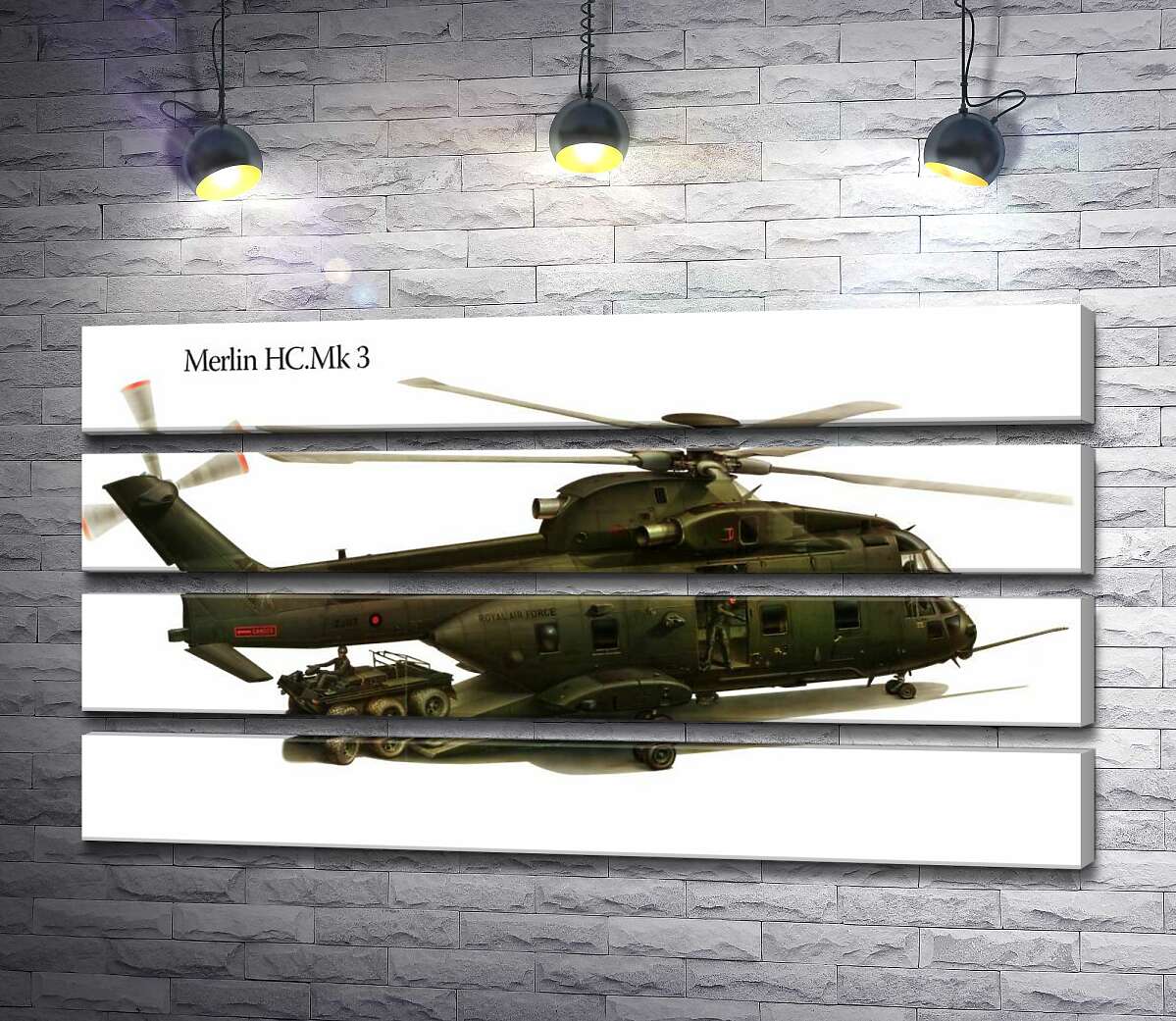 модульная картина Грузоподъемный вертолет AgustaWestland AW101/Merlin (Модуль №22)