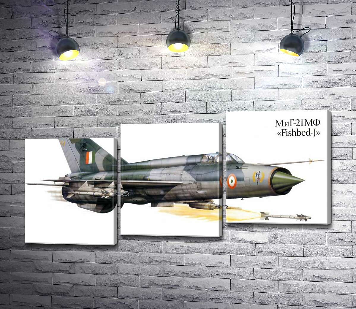 модульная картина Советский истребитель МиГ-21 МФ (Модуль №14)
