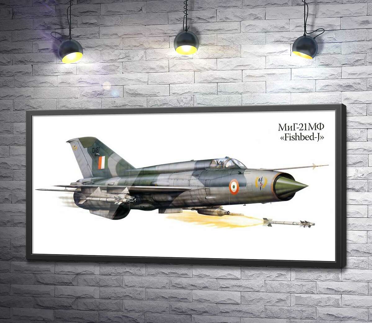 постер Советский истребитель МиГ-21 МФ