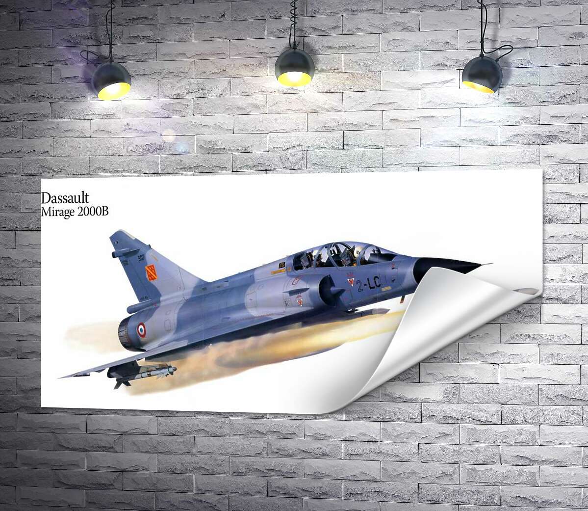 друк Французький багатоцільовий винищувач Dassault Mirage 2000B