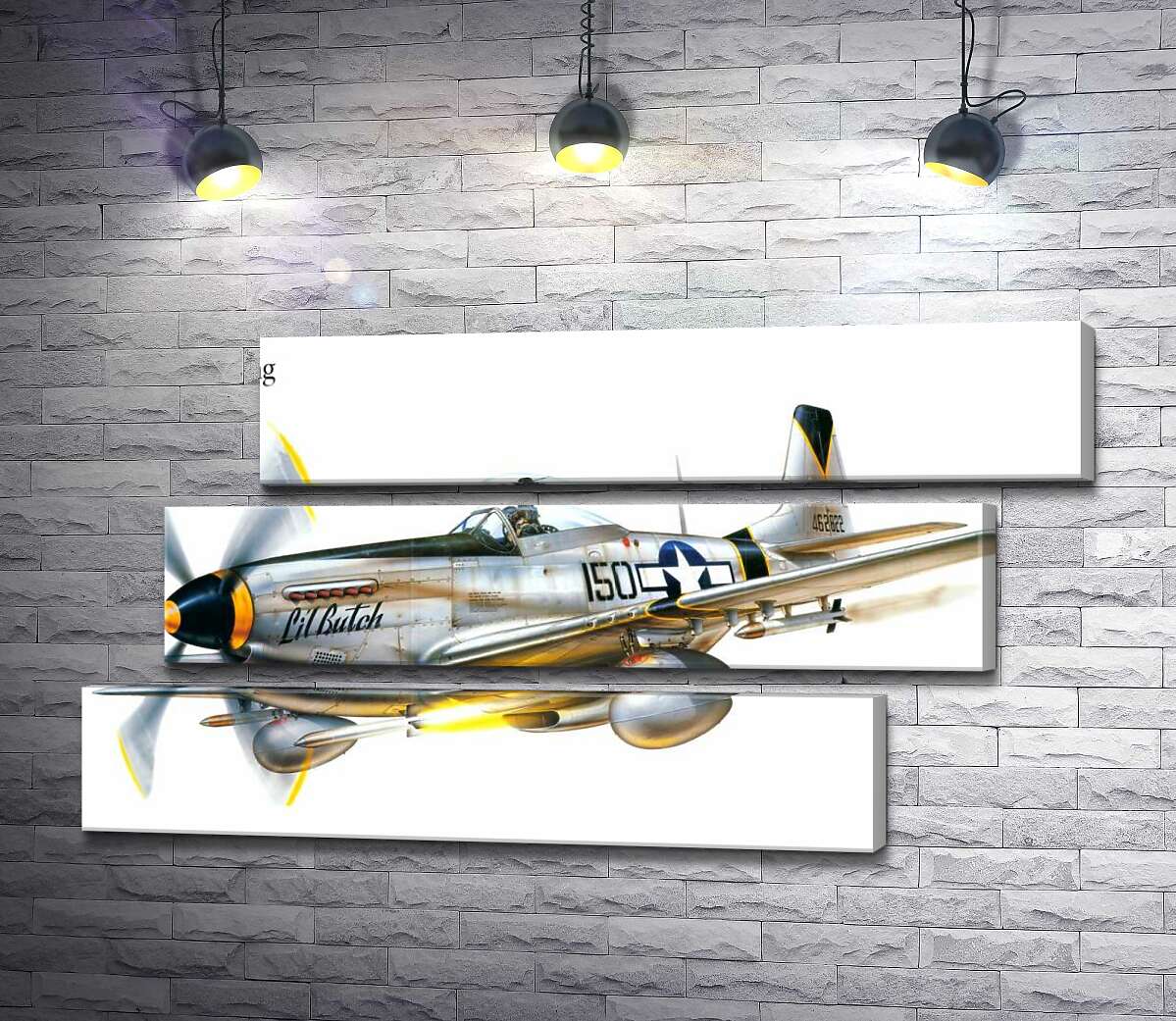 модульна картина Американський винищувач North American P-51 Mustang (Модуль №17)