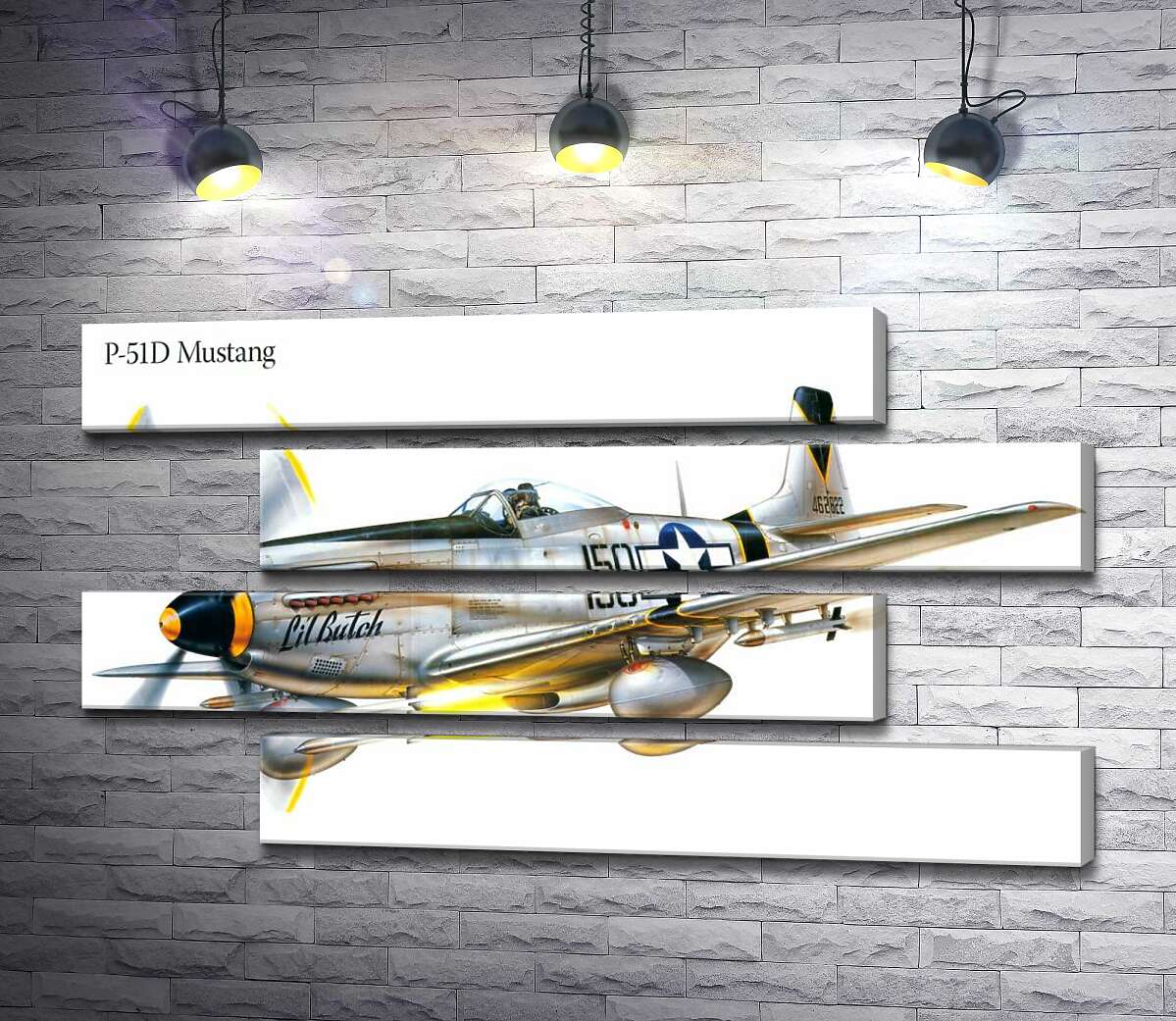 модульна картина Американський винищувач North American P-51 Mustang (Модуль №23)