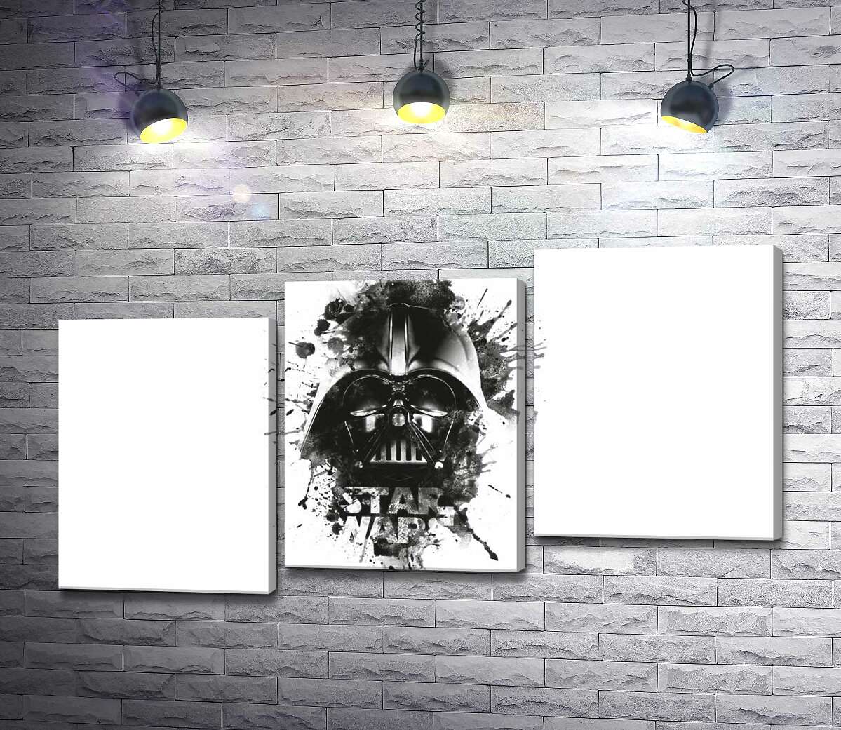 модульная картина Дарт Вейдер (Darth Vader) на постере к фильму "Звездные войны" (Star Wars) (Модуль №14)